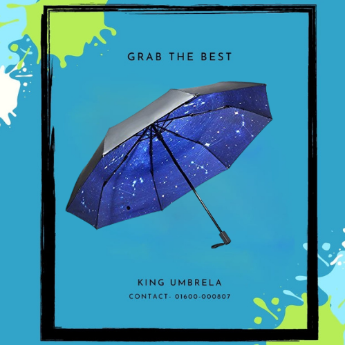 Automatic Pongee Rain Umbrellas